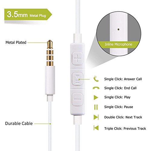 5 Earbuds+Earphones+Headphones+Compatible+Samsung