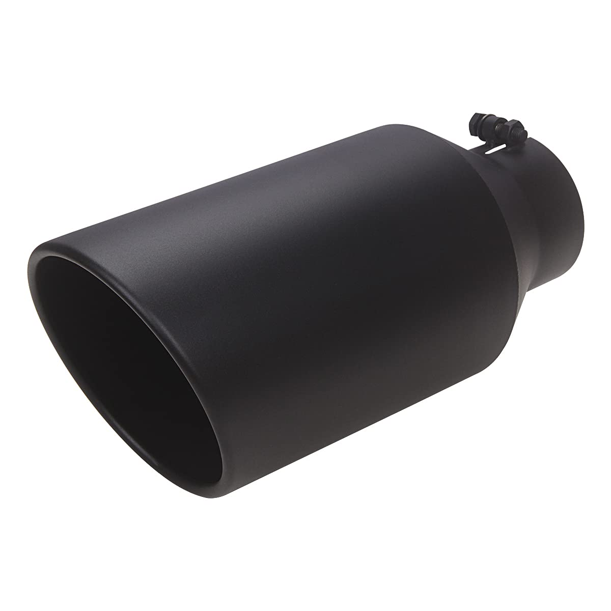 Photo 1 of LCGP 4" inlet Universal Diesel Exhaust Tip 7" outlet 15" Long Tail Tip, Polished & Rolled Angle Cut, Bolt-On,Stainless Steel