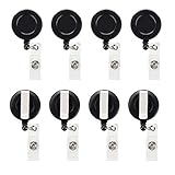 50 Pcs Retractable Badge Reel Clips Holder for
