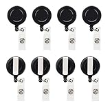 50 Pcs Retractable Badge Reel Clips Holder for