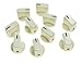 KAISH 10pcs Guitar AMP Effect Pedal Knobs Pointer Knob with Set Screw Aged White
