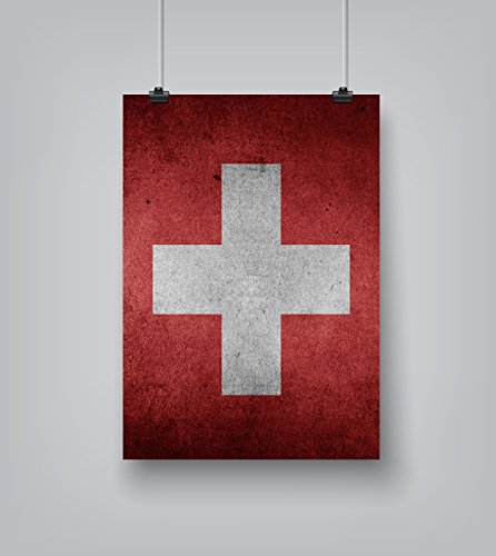 Americanflat Poster Print - Switzerland Flag - Wonderful Dream, 11" x
14"