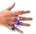 288 Bulk Halloween Spider Ring Assortment - Orange, Purple, Black, and Glow-in-the-Dark Creepy Crawly Party Favors, Treats, and Cupcake Toppers