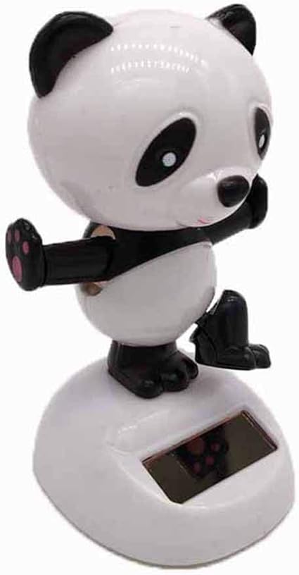 AKDSteel Car Ornament Solar Energy Creative Swing Kung Fu Panda Shaking Head Doll Cartoon Ornament Children Gift Toy -for auto