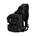 HUNTVP Tactical Military Sling Pack Chest Daypack Molle Backpack Shoulder Bag (Black)
