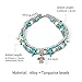 CrazyPiercing Boho Anklet Bracelet, Blue Starfish Ankle Multilayer Beach Foot Chain with Turtle Charm Anklet for Women and Girls
