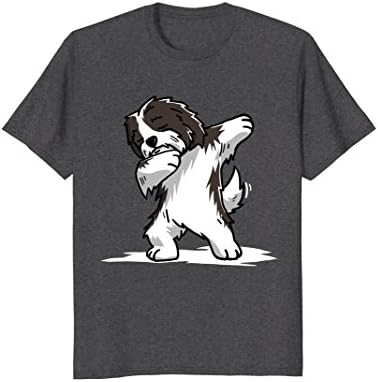 Mens Cute Dabbing Havanese Dog T-Shirt Funny Dab Dance Gift Shirt 2XL Dark Heather