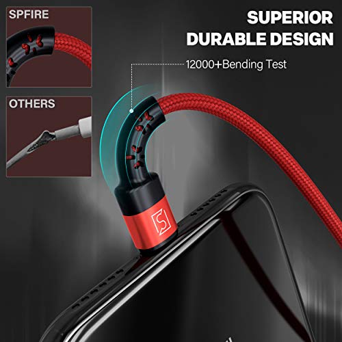 Heavy Duty Charging Cable 3 Pack 10FT+10FT+10FT Charger Cable Nylon