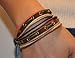 COOLLA Soft Leather Multicolour Ropes Men or Women Leather Bracelet Wristband Cuff Bracelet SL2285