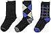 Gold Toe Big Boys' 3 Pack Argyle/plaid Dress Crew, Black Argyle/Black Jersey/Black Plaid, Large