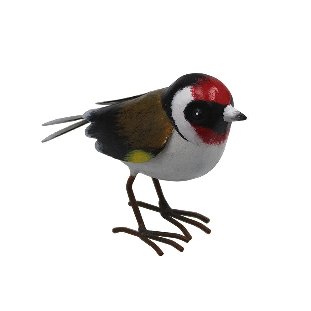 The Present Shop Large Metal Goldfinch, Realistic, 13cm x 6cm x 16cm