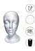 Styrofoam Mannequin Foam Head with Female Face (Including T-Pins, Weaving Needles & Jumbo Black Weaving Thread) Wig Making Kit & Display Foam Wig Head