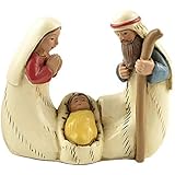 ENNAS 2.56 Inch Tall Miniature Holy Family Nativity Figurine Tabletop Scene Decoration