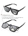 WELUK Polarized Clip On Flip Ups Sunglasses Wayfarer Style TR90 Frame UV400 Driving (Dark Blue, 60)