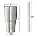 Livin' Well 30oz Tumbler Rambler Mug Set with Handle, Lid and Stainless Steel Straws – Double Walled & Vacuum Sealed To Keep Drinks Cold for 24 Hours – Blue