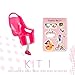 Pink Bike Doll Carrier Seat Attachment with Stickers Cute Fun Kids Bike Accessories for Girls (Girl, Girl)thumb 4