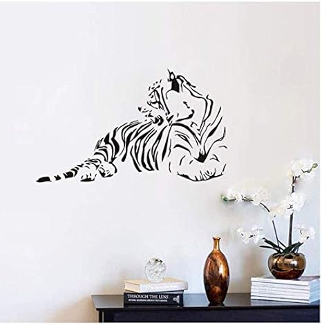 Calcomanías De Pared De Silueta De Tigre Para Habitación De Niños