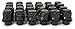 24 TOYOTA OEM FACTORY MAG LUG NUTS 12x1.5 (BLACK )