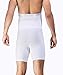 QUAFORT Men Tummy Control Shorts High Waist Slimming Shapewear Body Shaper Leg Underwear Briefs White