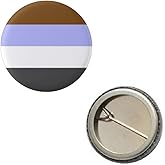 Gender Apathetic Pride Flag Pin 1” Round Circle Shape Metal Button Pin Badge Pinback 1 inch Pin 25 mm 2.5 cm