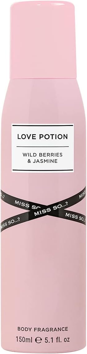 SO? Womens Love Potion Body Mist Spray Wild Berries Jasmine Sandalwood Musk