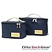 EliteTechGear Insulated Lunch Box Cooler - Set of 2 Sizes (Dark Blue)