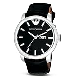 Emporio Armani Men's AR0428 Black Leather Strap Watch