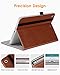 DTTO for iPad Mini 1 2 3 Case, Premium Leather Folio Stand Cover Case with Multi-Angle Viewing and Auto Wake-Sleep Function, Front Pocket for iPad Mini 1/Mini 2/Mini 3 - Brown