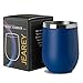JEAREY Stemless Glass Tumbler 12 oz Stainless Steel Double Wall Vacuum Insulated Wine Cup with Lid Travel Friendly