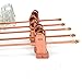 30Pack Koobay 35cm Shiny Metal Rose Copper Gold Clips Pants Hangers Trousers Skirt Hang Rack with Swivel Hook