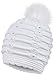 Arctic Paw Women Winter Warm Knitted Faux Fur Pom Pom Beanie Hat, White