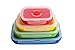 Silicone Collapsible Food Storage Containers - Foldable Bento Lunch Boxes with BPA Free Airtight Plastic Lids,Set of 6 (4)