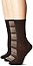 No nonsense Women's Striped Flat Knit Crew Sock 3-Pack, Espresso, 4-10