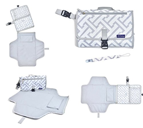image for Li'l Darlings Portable Baby Diaper Changing Pad – Compact Clutch and