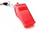 Adecco LLC 6 Pack Plastic Coach Whistles, Sports Referee Whistles with Lanyard, Red Whistle for Lifeguard Training Sports Safety Emergency