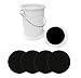 Resinta 8 Pieces Replacement Compost Bin Filters Kitchen Activated Carbon Compost Pail Filters for Ceramic Compost Keeper, 5.5 Inches