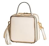 QueenGlobal Rivets Tassels Cowhide Satchels for
