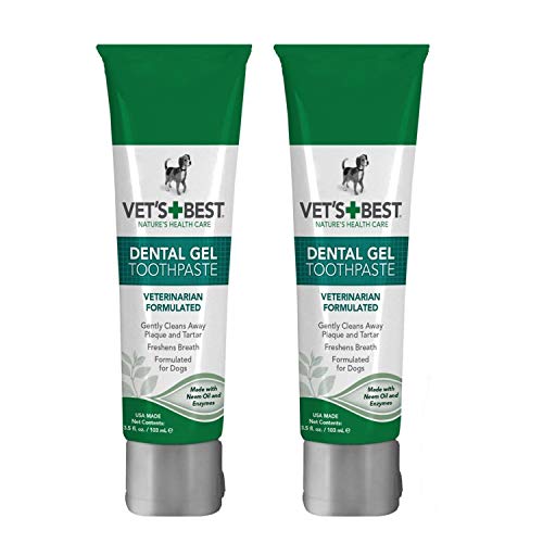 Dog Dental Care Gel Toothpaste Plaque and Tartar Fighter from Vet's Best Pack of 2 Total 7 ounce Made in USA - Thumbnail 4