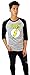 DC Comics Mens Flash Graphic 3/4 Sleeve Raglan Tee (Small, Grey Heather/Black)