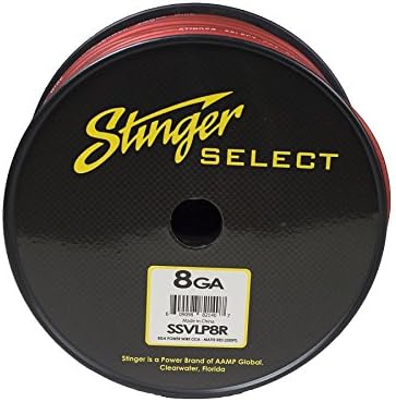 STINGERSSVLP8R 8Ga Matte Red Power Wire 250'