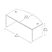 Series C: 72-inch Bow Front Desk Shell