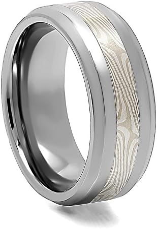 SIBERIAN Tungsten Mokume Gane Inlay Ring - 13