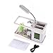 ALZERO USB Desktop Aquarium Fish Tank, Mini Fish Small Fry Tank Aquarium with LED Clock for Office Home Decor (White)thumb 4