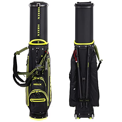 Helix Retractable Golf Stand Bag, 6 Way Dividers Top and Dual Strap