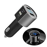 FM Transmitter, Auledio Wireless In-Car Bluetooth Hands Free Car Kit Radio Adapter with 5V/3.4A USB Car Charger Support USB Flash Driver for iPhone 7 Plus, Samsung S7 Edge Smartphones and More