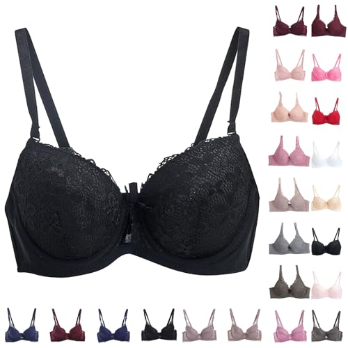 Overstock Deals Womens Lace Bra Wire Free Strapless Thin Ultra-Soft Comfy High Support Wireless Bras No Sponge Push Up Bra