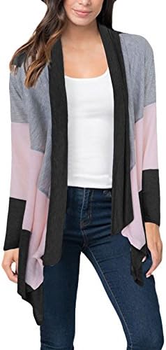 Twippo Women's Long Sleeve Open Front Cardigan Lightweight Sweaters