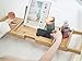 FAONIE Home and Spa Bamboo Bathtub Caddy and Tray Expandable Non-Slip Wooden Bath Tray Securely Holds Drinks, Book/Tablet, Accessories, Phone
