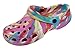 Sunville Women's Tie Dye Garden Shoe Clogs Sandals, Fuchsia - 10 B(M) US