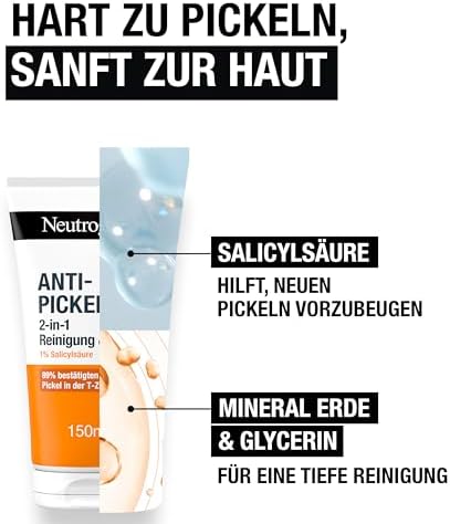 Anti-Pickel 2-in-1 Reinigung und Maske, 150 ml